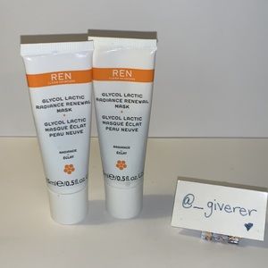 2x REN Glycol Lactic Radiance Renewal Mask 15ml